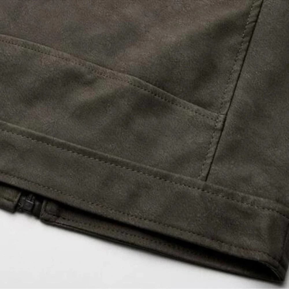Urban Republic Kids Faux Leather Moto Biker Jacket Full Zip Gray XL‎ (18/20)